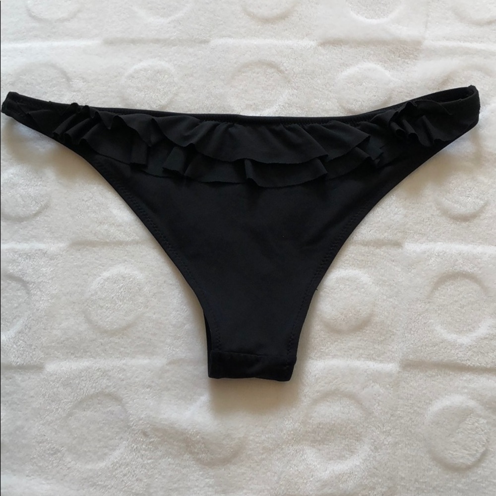Black Ruffle Bikini Bottom